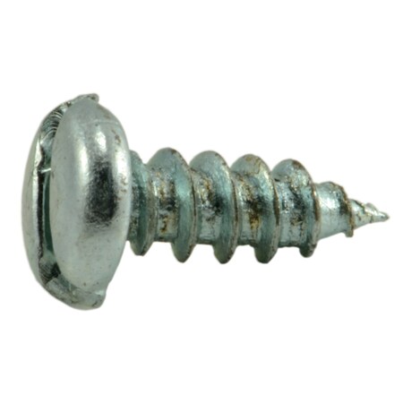 Midwest Fastener Sheet Metal Screw, #6 x 3/8 in, Zinc Plated Steel Pan Head Slotted Drive, 100 PK 62082